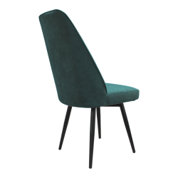 Стул поворотный "Лотос" (арт. 327), велюр Бренди В10 зеленый, ножки черные