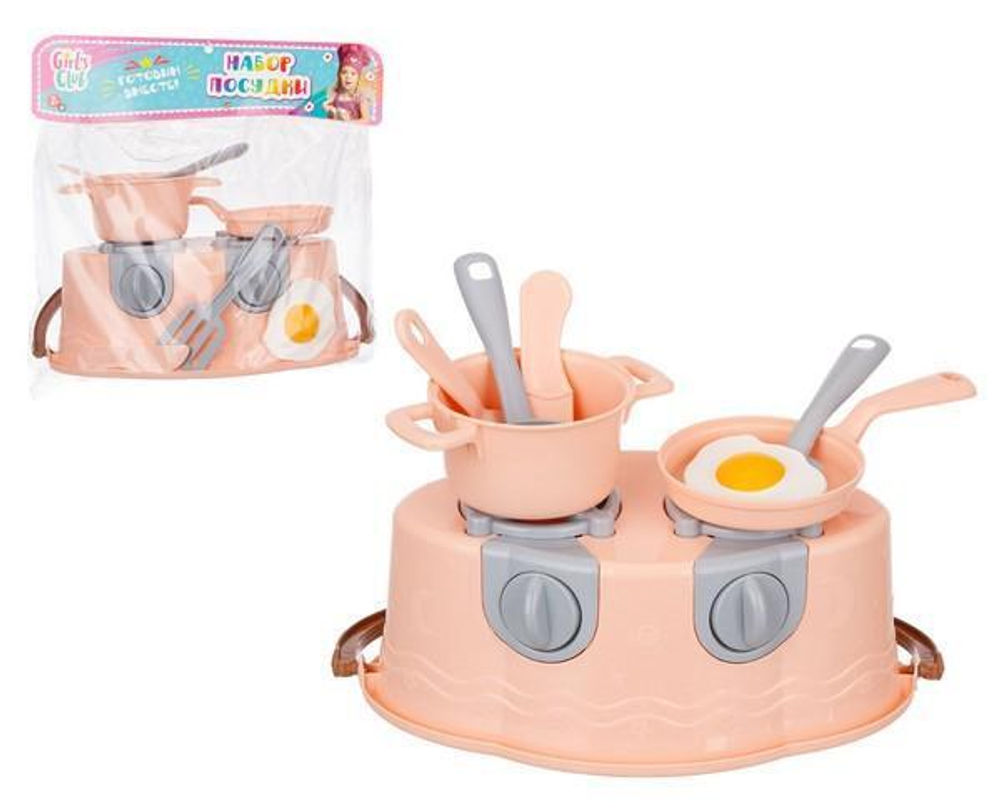 Набор "Посуда" "Girl's Club" 8 элементов, в/п 28*26*13 см (GIRL'S CLUB)