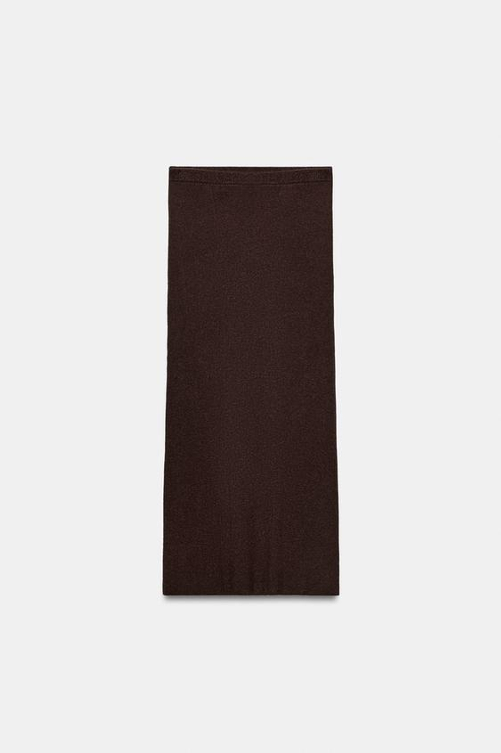 ZARA ЮБКА МИДИ В РУБЧИК С БЛЕСТЯЩЕЙ НИТЬЮ, КОРИЧНЕВЫЙ