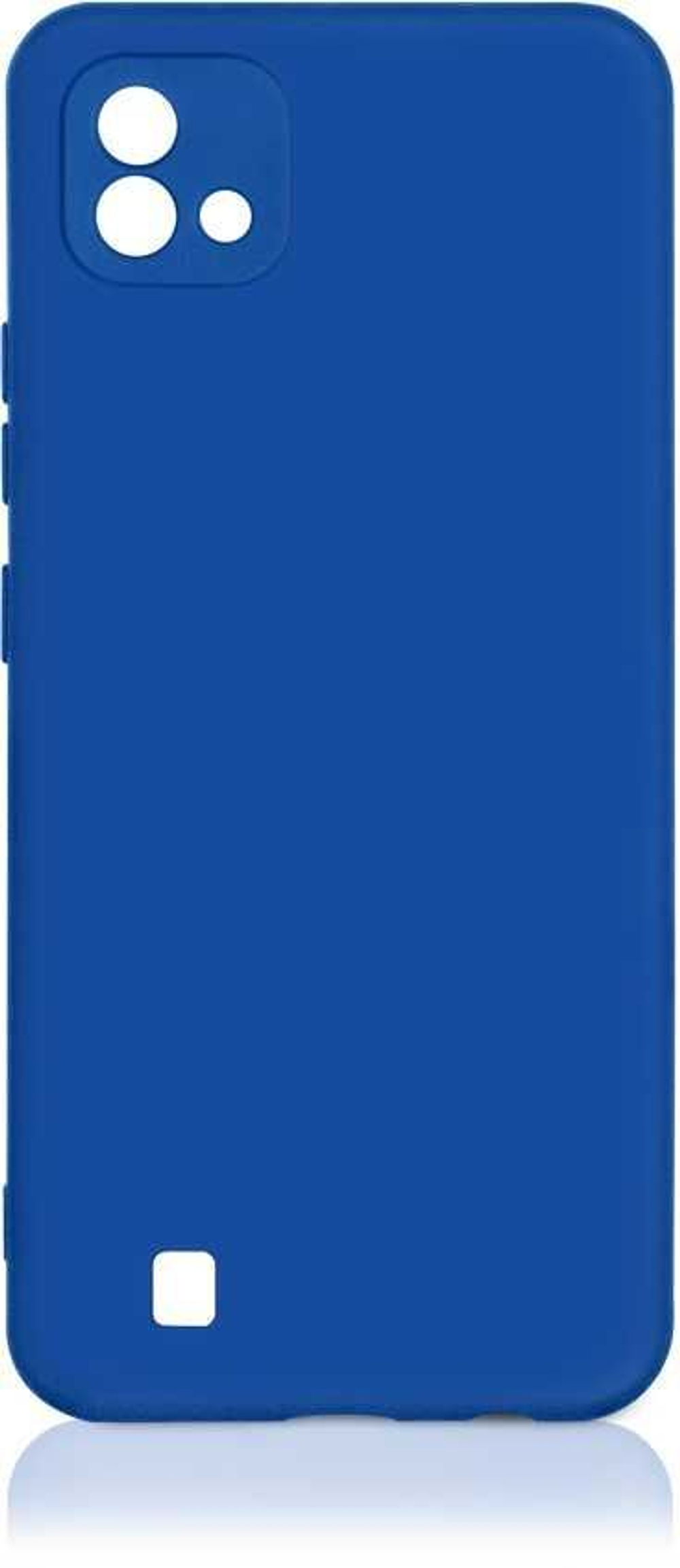 Силиконовый чехол с микрофиброй для Realme C20/C11 blue DF