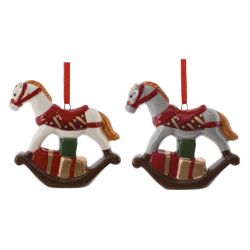 GAEM Фигурка декоративная подвесная "Лошадка", L9 W3 H9 см, 2в.