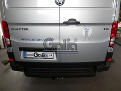 Фаркоп оцинкованный Galia V085A для Volkswagen Crafter фургон со ступенькой, одинарные колеса сзади 2017-(паспорт и сертификат в комплекте)(без электрики)