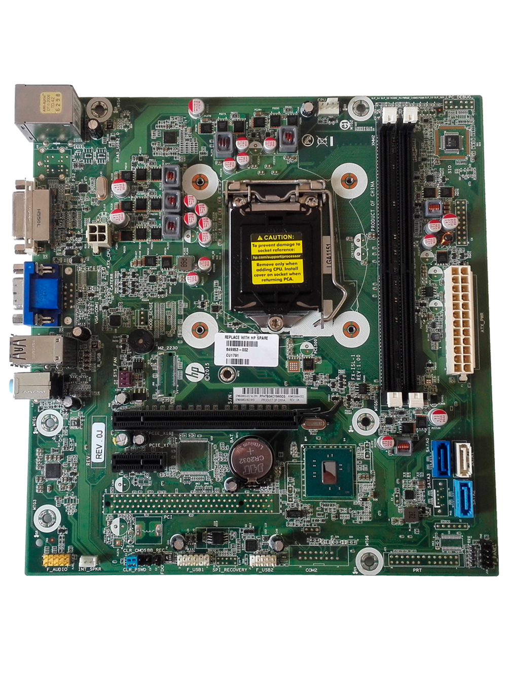 Материнская плата HP FX-ISL-1,LGA1151, 2 x DDR4 DIMM, 6-е и 7-е поколение Intel Core i7 / i5 / i3 / Pentium / Celeron