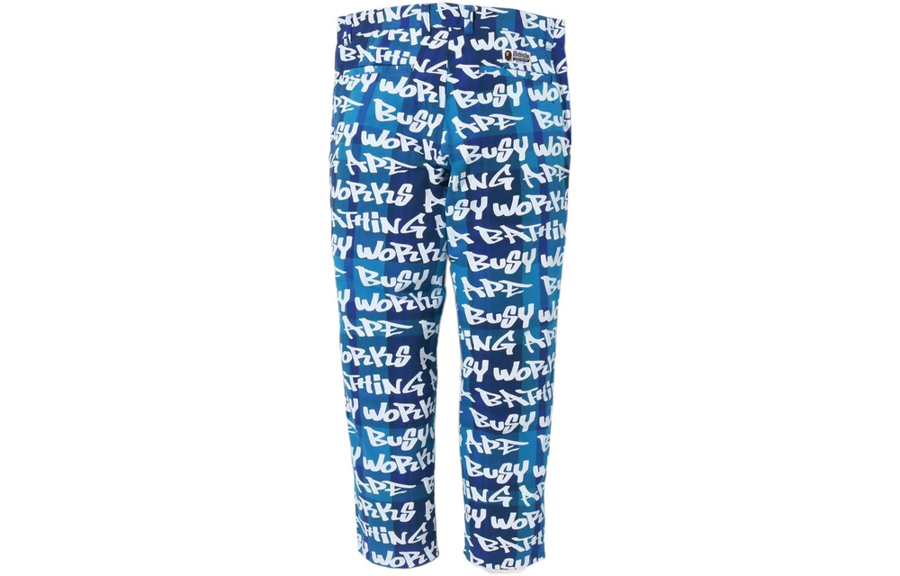 A Bathing Ape Graffiti Check One Point Relaxed Fit Брюки