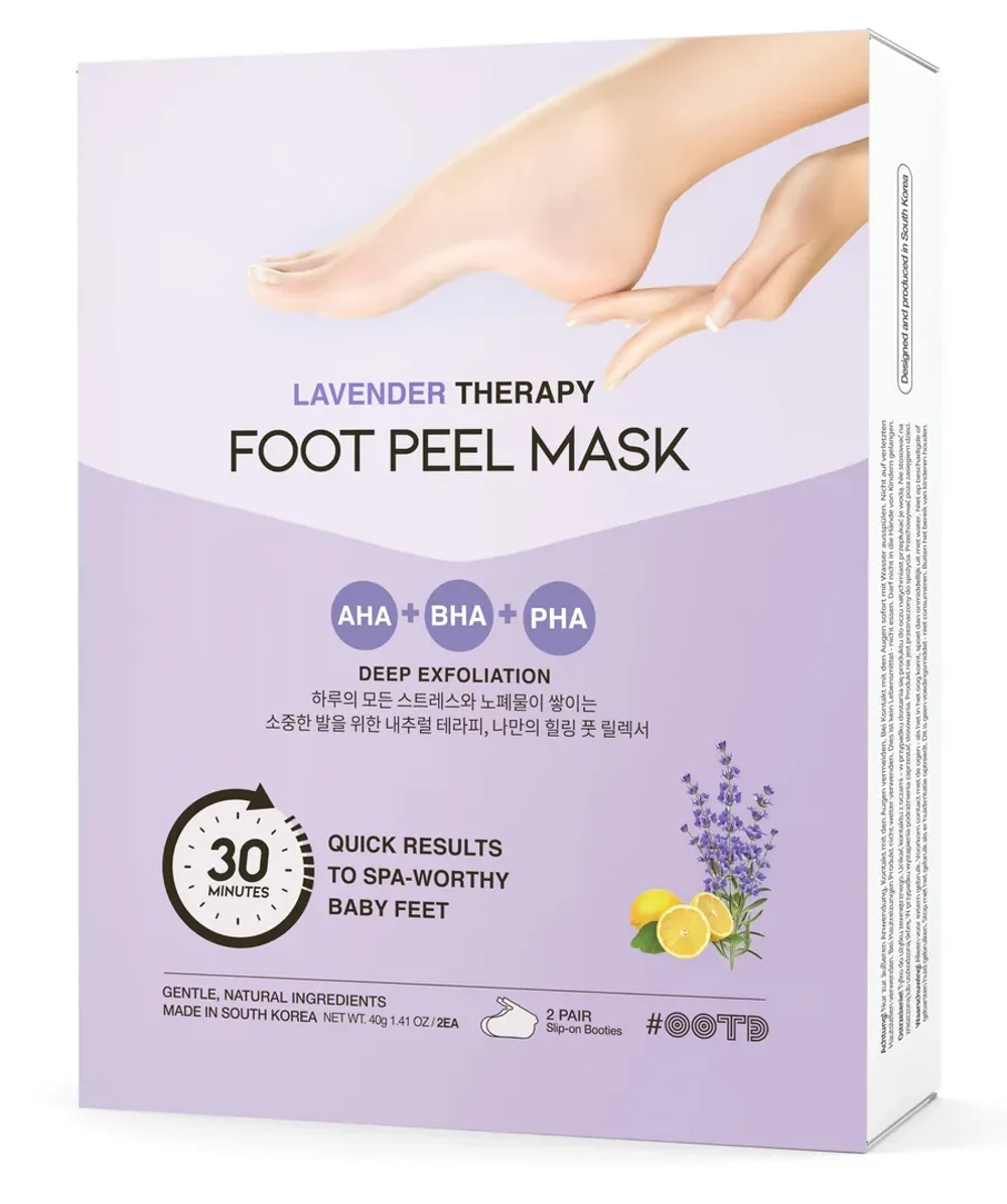 OOTD Lavender Therapy Food Peel Mask Маска для ног отшелушивающая с лавандой
