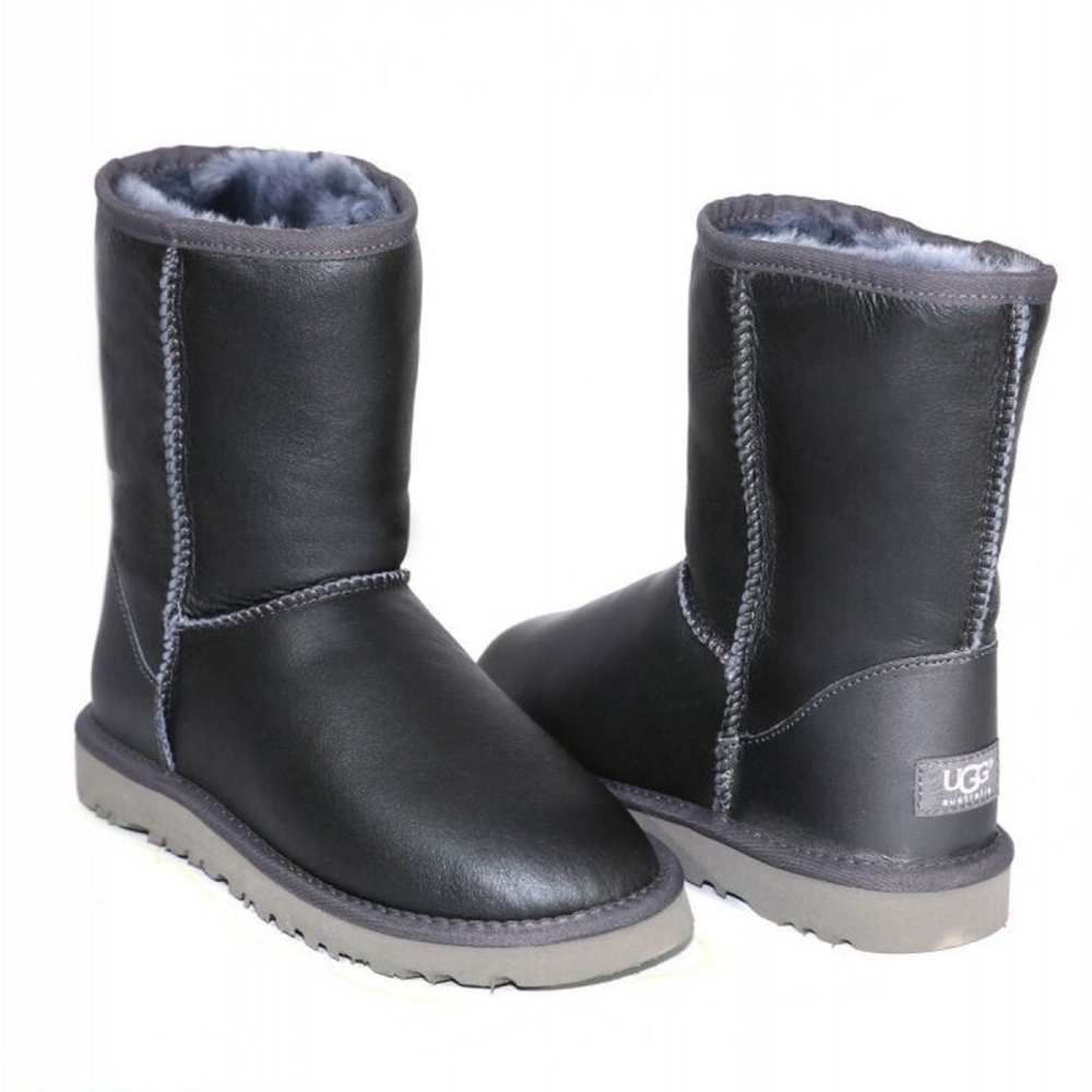 Угги Classic Short Metallic Grey