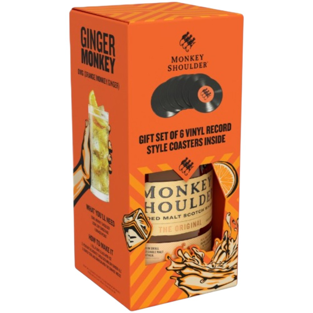 Виски Monkey Shoulder 0,7 л. В подарочной упаковке с кастерами