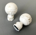 Наконечники металлические Паола d16 мм, цвет белое золото