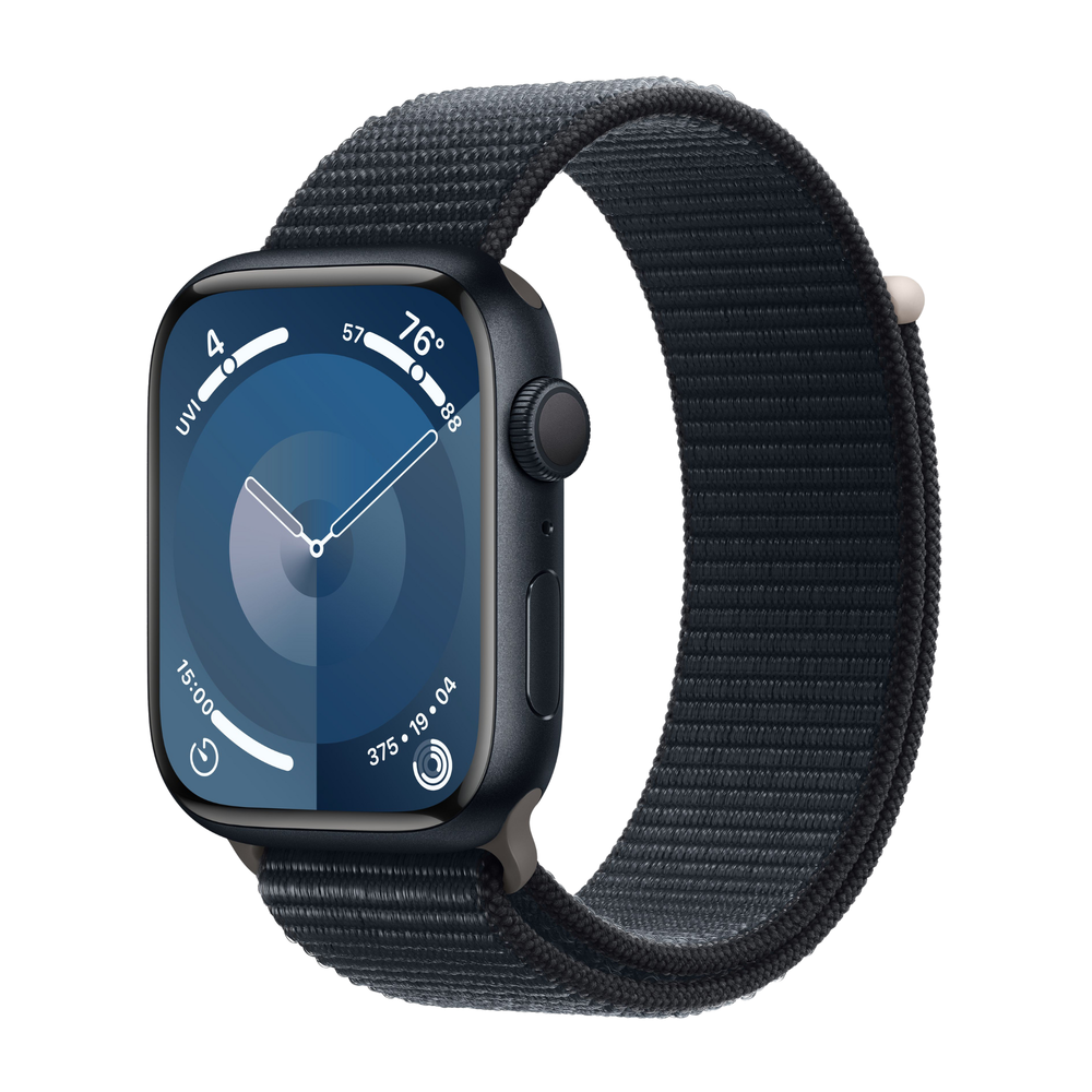 Apple Watch 9 45mm Midnight Aluminum Case with Midnight Sport Loop