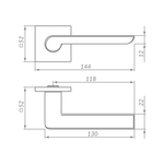 Ручка раздельная K.ARC.Q52.STEP GR-23 графит