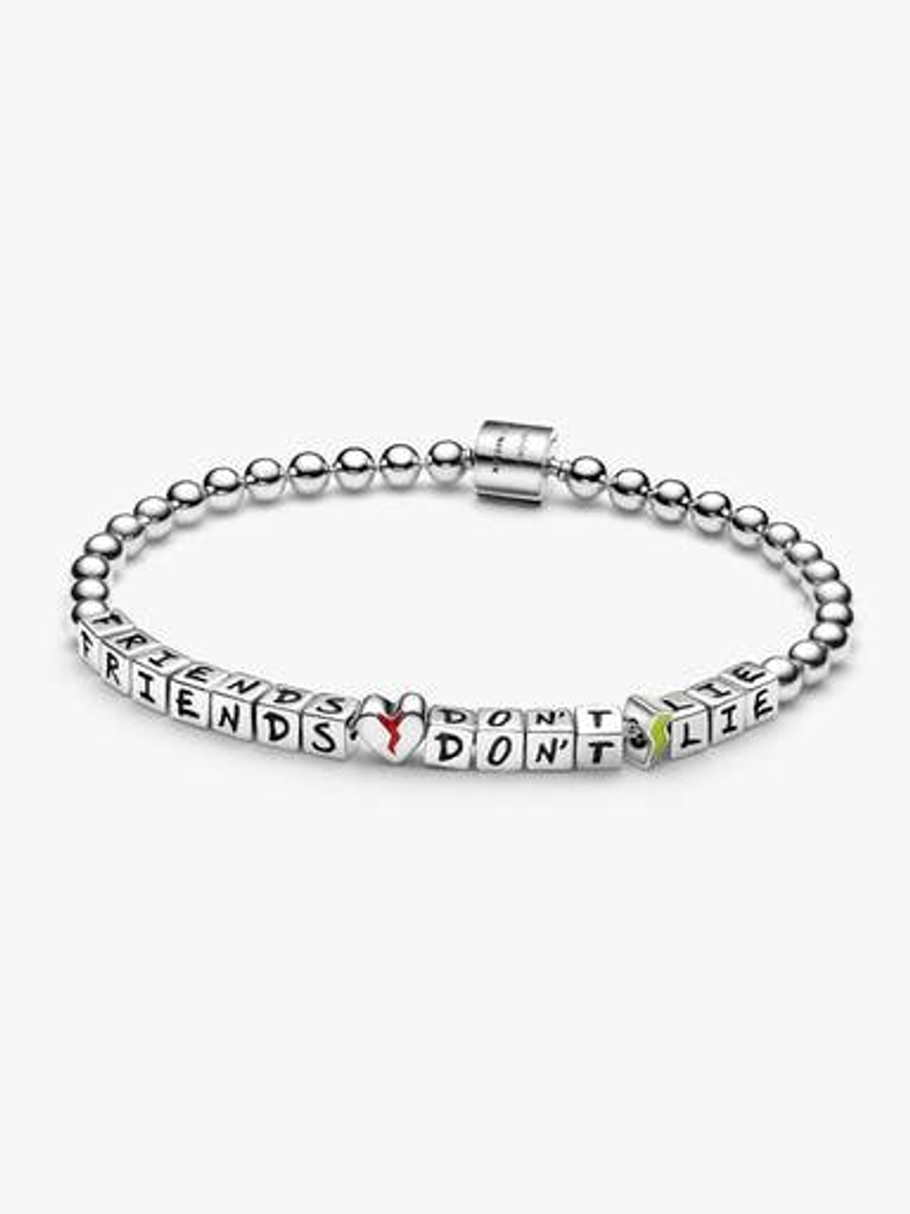Pandora Браслет «Stranger Things» с надписью Friends Dont Lie, серебряный