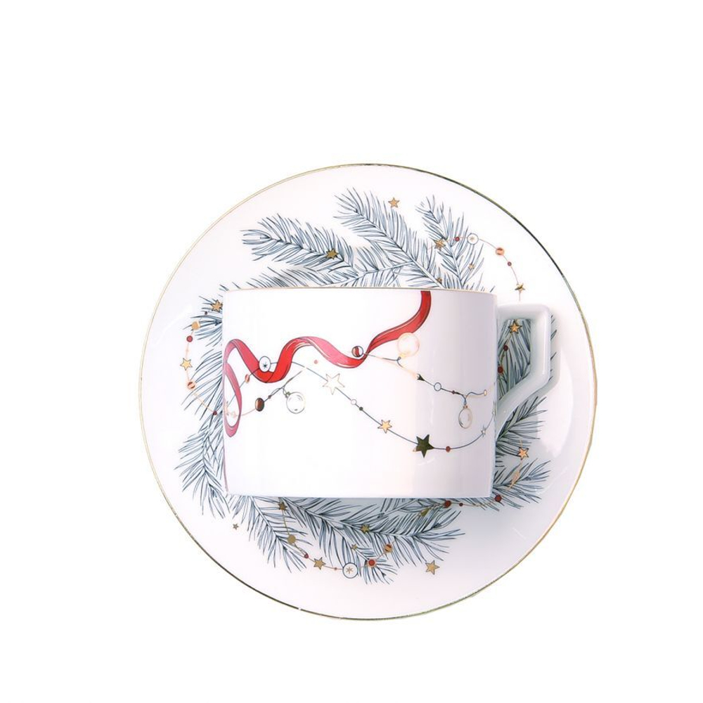 VALERIE CONCEPT Набор чашка и блюдце "Серпантин"