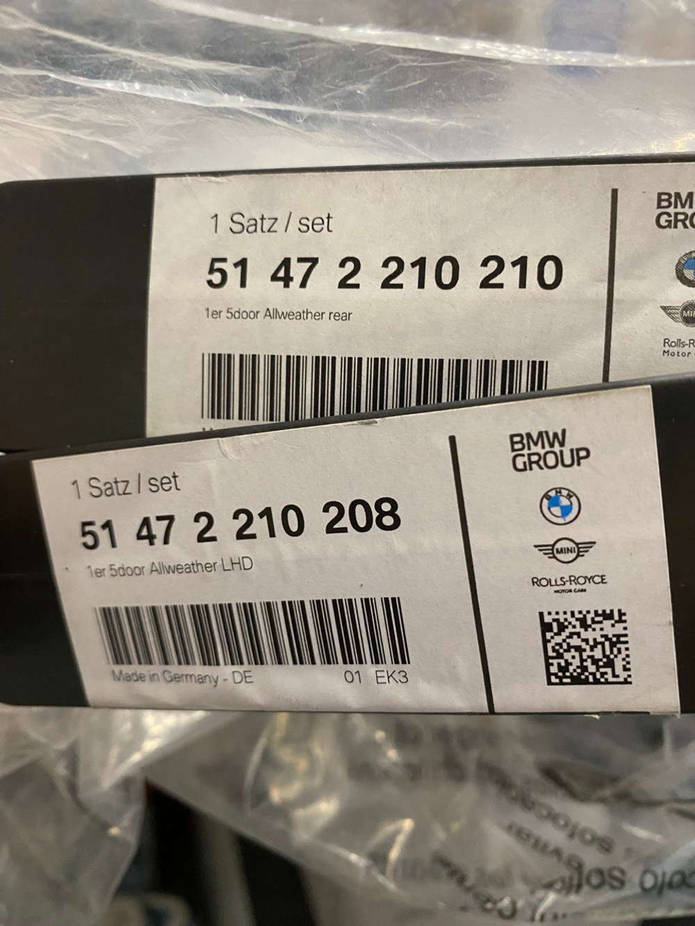 Коврики BMW 3 F30/F31/F34/F80 передние (без xDrive) (Basis) (2 шт)