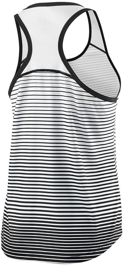 Женский топ теннисный Wilson Team Striped Tank - black/white