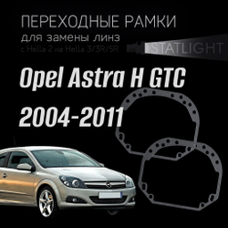 Переходные рамки для замены линз на Opel Astra H GTC 2004-2011