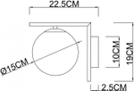 Настенный светильник Arte Lamp Bolla-unica A1924AP-1AB