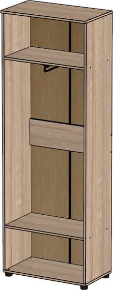 Шкаф для одежды без дверей глубиной 400 Стандарт Про дуб сонома