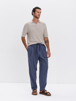 Штаны хлопковые с защипами