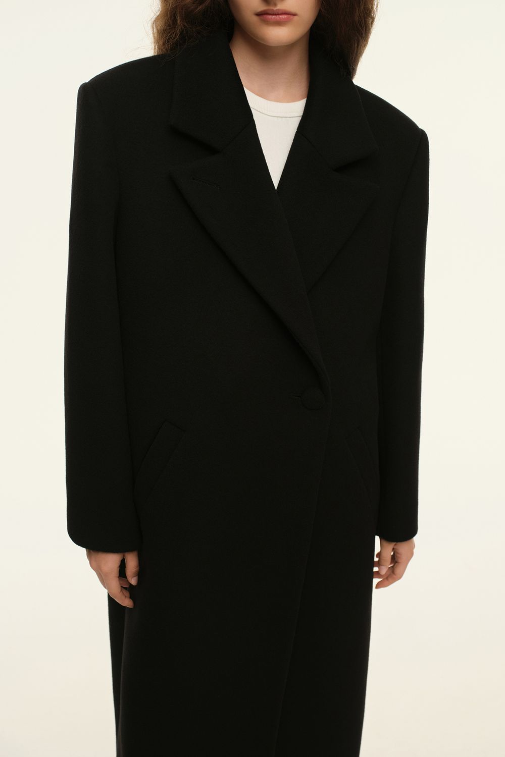 Пальто прямого кроя (((Choux Base))), черное