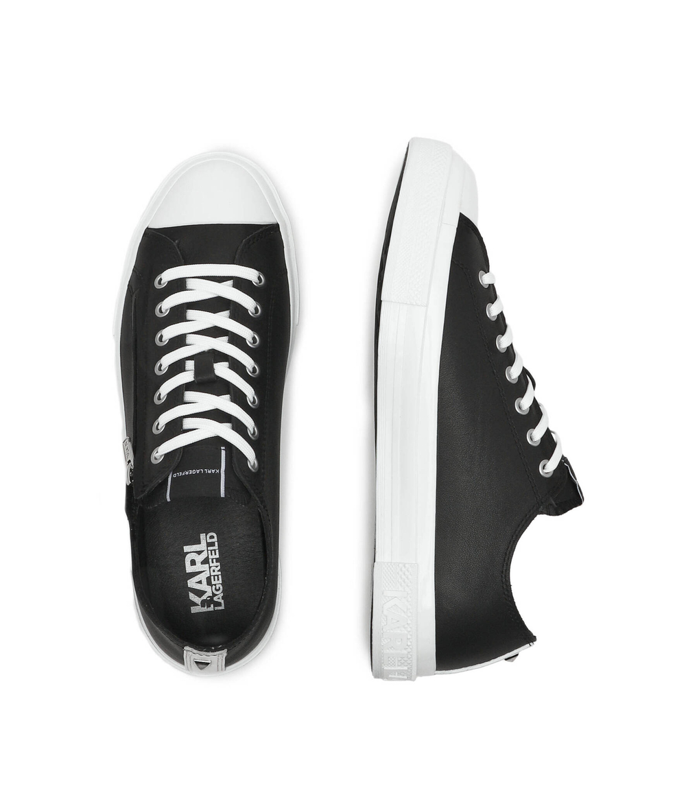 Кожаные кроссовки kampus iii front zip Karl Lagerfeld - черный(KL50325)