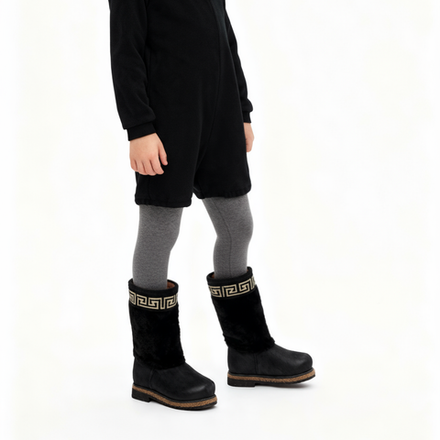 Унты детские из мутона и замши