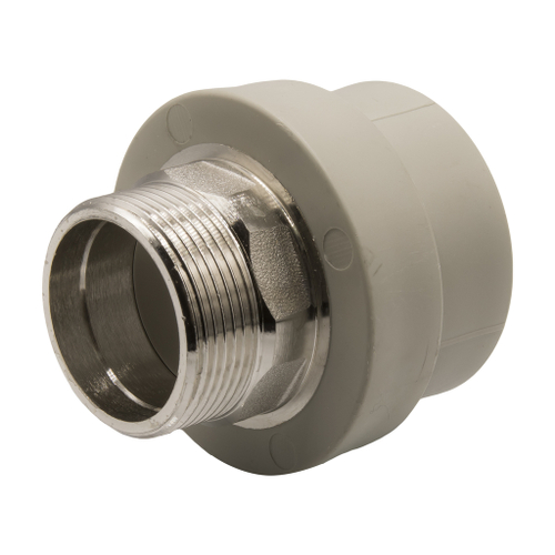 Муфта комб. нар 50х1 1/2'' под ключ EVER® plast  СЕРЫЙ (Россия)