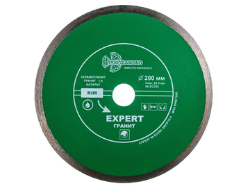 Диск алмазный отрезной сплошной Эксперт Гранит 200х25.4 мм TRIO-DIAMOND