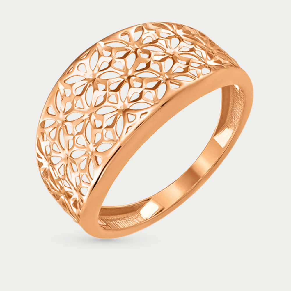 Кольцо женское из розового золота 585 пробы без вставок (арт. К11015039)