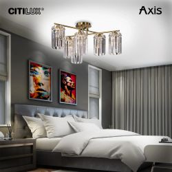 Citilux AXIS CL313263 Люстра хрустальная потолочная Бронза