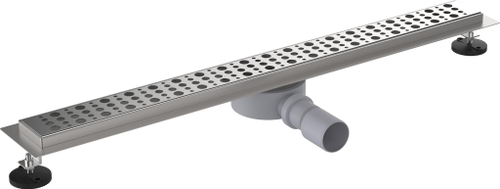 ТРАП ДЛЯ ДУША ЛИНЕЙНЫЙ 800Х70ММ AQUANT С ГЛЯНЦ МЕТ.РЕШ. ВЫХОД ПОД 40/50ММ