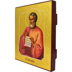 Марк Святой Апостол. Рукописная икона на сусальном золоте.