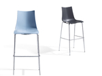 Стул барный пластиковый Scab Design Zebra Technopolymer, хром, антрацит