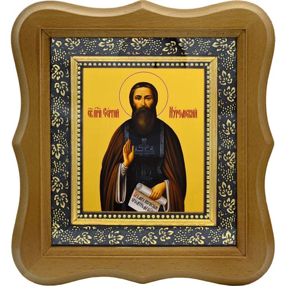 Сергий Обнорский, Нуромский, Вологодский преподобный. Икона на холсте.