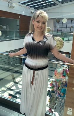 Блузка-жатка с переходом цвета