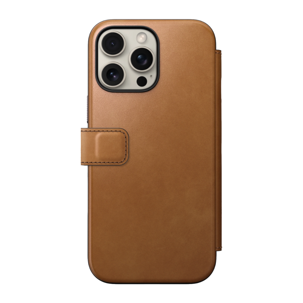 Кожаный чехол-книжка MagSafe Nomad Modern Leather Folio для iPhone 16 Pro Max Чехол из натуральной цельнозерновой кожи