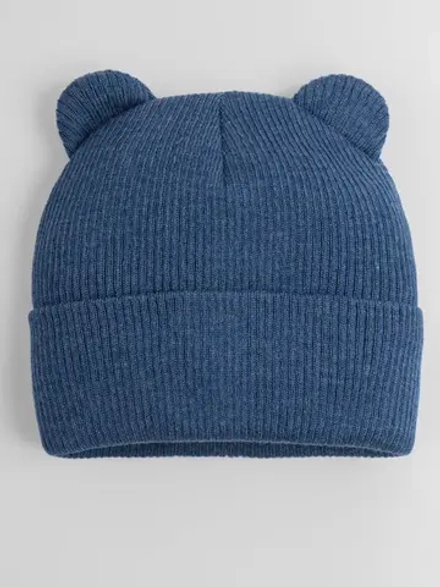 Шапка для мальчика с ушками осенняя