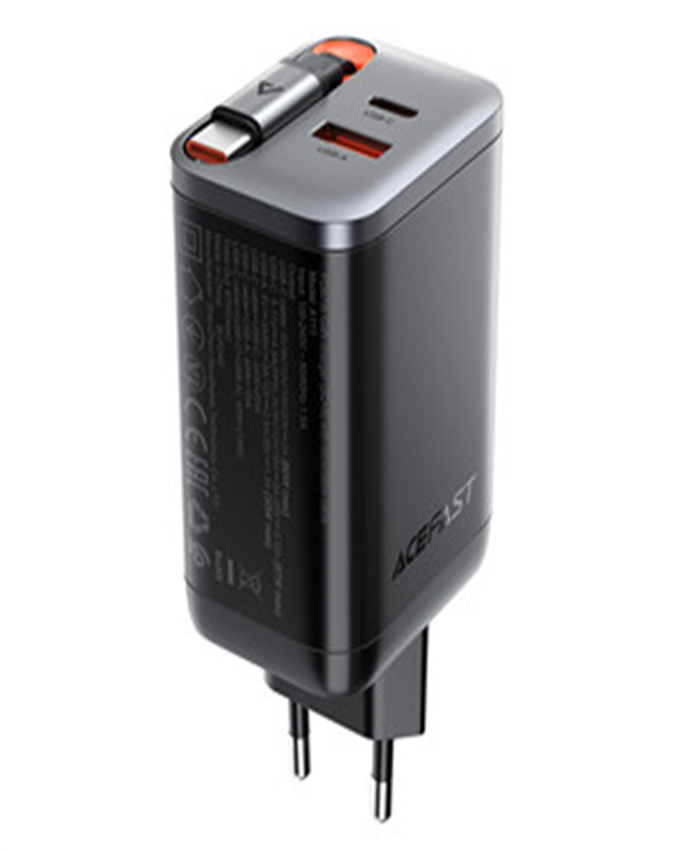 A111 PD67W GaN charger(2*USB-C+USB-A) with retractable cable