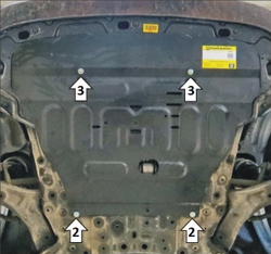 Защита стальная 2мм Д,КПП Hyundai Staria c 2022 MOTODOR.70908