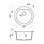 кухонная мойка Omoikiri Yasugata 48R-DC Tetogranit/темный шоколад