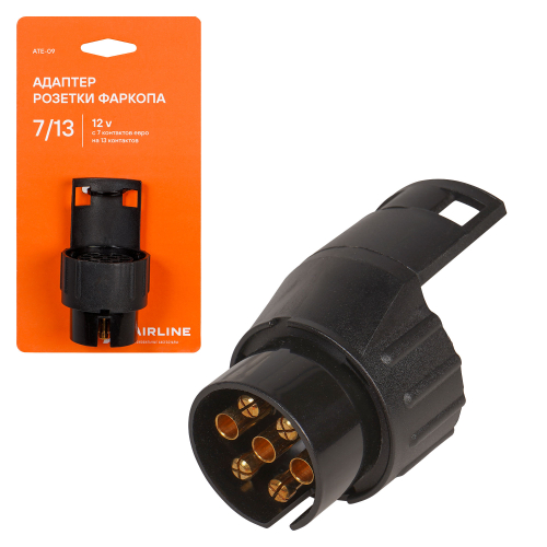 Переходник розетки фаркопа Airline с 7 контактов на 13 контактов Евро