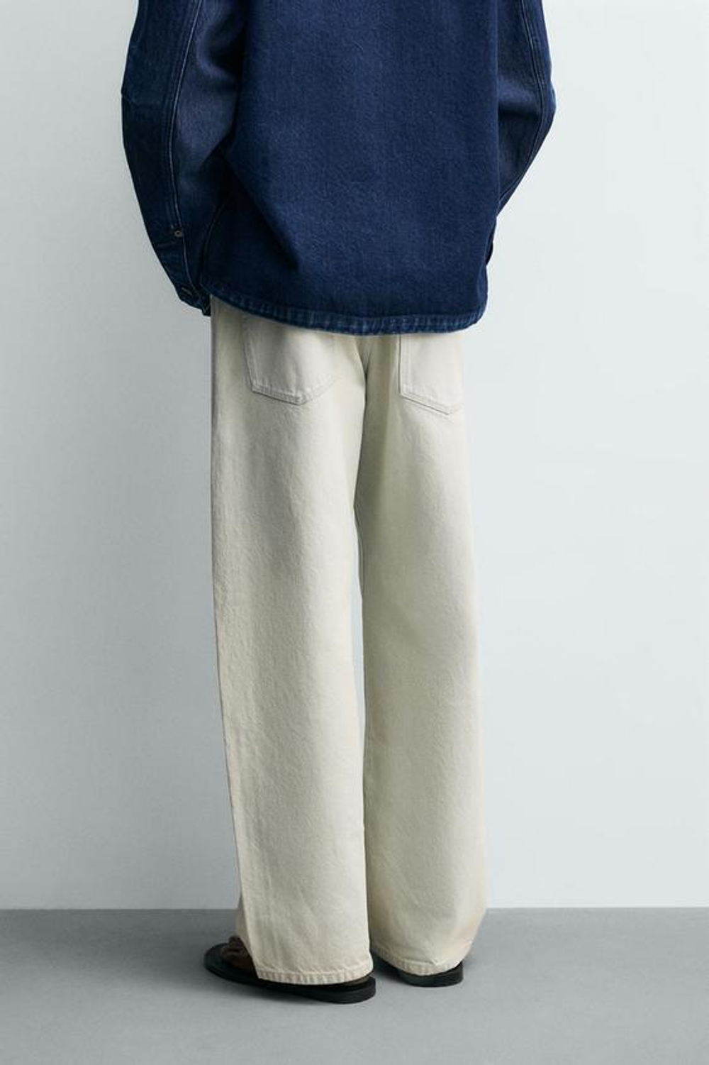 ZARA ДЖИНСЫ BAGGY FIT, НЕБЕСНО-ГОЛУБОЙ