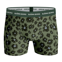 Боксерки теннисные Bjorn Borg Shorts Sammy BB Fourflower 3P - oil green