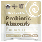 Sprout Living, Пробиотический миндаль, итальянский трюфель с рейши и грибами чага, 10 пакетиков по 28 г (1 унция)