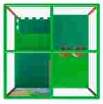 Детский уличный игровой лабиринт с крышей «Лес» 2,46×2,46×3,2 м