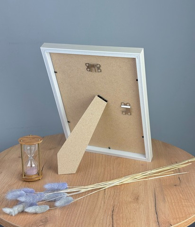 Фоторамка пластиковая 21х30 см, бежевая, структура дерева, арт. 2130.127316