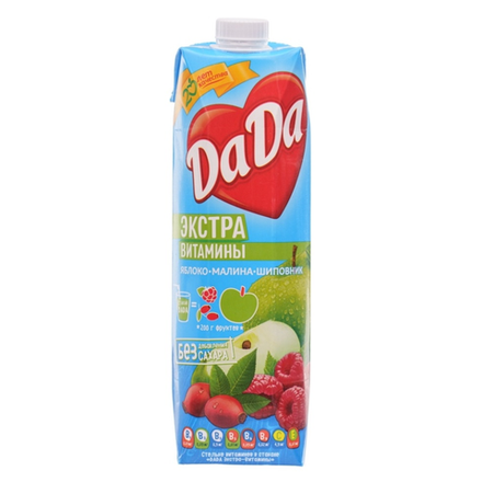 Сок натуральный Да Да Малина-яблоко-шиповник 0.95 л т\п