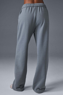 Alo yoga Спортивные брюки с прямыми Штанинами Accolade, стальной