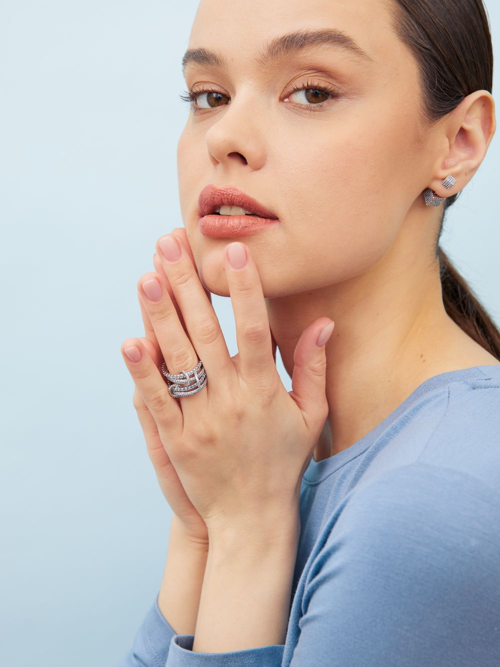 КОЛЬЦО "WOW LIGHT BLUE"