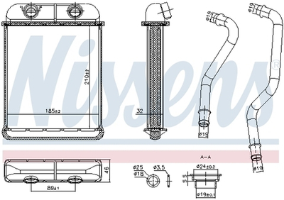 NISSENS - 707257-NIS - Heat Exchanger, interior heating