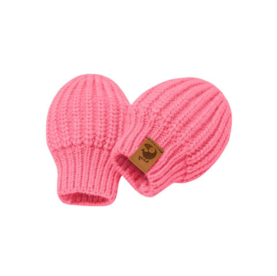 Варежки вязаные Woolly (роза)